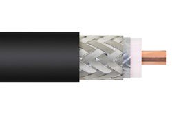 PE-B400-BULK - Flexible RG8 Type with Foam Dielectric Coax Cable Double Shielded with Black PVC Jacket