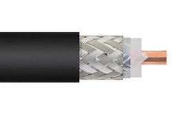 PE-B405 - Flexible RG8 Type with Wound Filament Dielectric Coax Cable Double Shielded with Black PVC Jacket