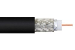 PE-C200 - Low Loss Flexible .200 inch Foam Dielectric Type Coax Cable Double Shielded with Black PE Jacket