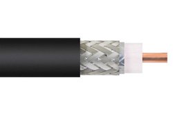 PE-C300 - Low Loss Flexible .300 inch Foam Dielectric Type Coax Cable Double Shielded with Black PE Jacket