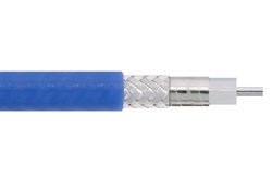 PE-P086HF - Flexible PE-P086HF Coax Cable Double Shielded with Blue FEP Jacket