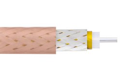PE-P195 - Low Loss Flexible PE-P195 Coax Cable Triple Shielded with Tan FEP Jacket