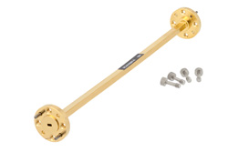 WR-10 Instrumentation Grade Straight Waveguide Section 6 Inch Length, UG-387/U-Mod Round Cover Flange from 75 GHz to 110 GHz