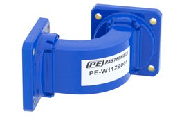 PE-W112B001 - WR-112 Commercial Grade Waveguide E-Bend with UG-51/U Flange Operating from 7.05 GHz to 10 GHz