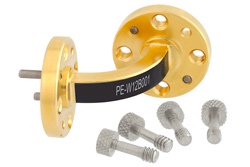 PE-W12B001 - WR-12 Instrumentation Grade Waveguide E-Bend with UG-387/U Flange Operating from 60 GHz to 90 GHz