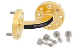 PE-W12B002 - WR-12 Instrumentation Grade Waveguide H-Bend with UG-387/U Flange Operating from 60 GHz to 90 GHz