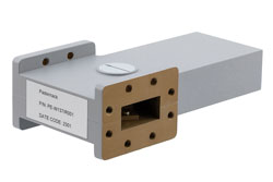 PE-W137IR001 - WR-137 Waveguide Isolator from 5.38 GHz to 8.17 GHz, 17 dB min Isolation, CPR137F Flange, Aluminum