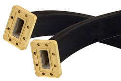 PE-W137TF006-12 - WR-137 Twistable Flexible Waveguide 12 Inch, CPR-137G Flange Operating From 5.85 GHz to 8.2 GHz