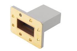 PE-W187TR1001 - 70 Watts WR-187 Waveguide Load 4.4 GHz to 5 GHz, Brass with CPR-187F Flange