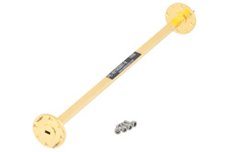PE-W19S001-9 - WR-19 Instrumentation Grade Straight Waveguide Section 9 Inch Length, UG-383/U-Mod Round Cover Flange from 40 GHz to 60 GHz
