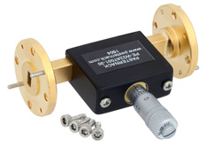 0 to 30 dB Waveguide Continuously Variable Attenuator, WR-22, From 33 GHz To 50 GHz, UG-383/U Flange