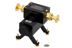 PE-W22AT5001 - WR-22 Waveguide Direct Read Attenuator, 0 to 50 dB, From 33 GHz to 50 GHz, UG-383/U Round Cover Flange, Dial
