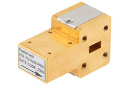 PE-W28IR001 - WR-28 Waveguide Isolator from 26.5 GHz to 40 GHz, 16 dB min Isolation, Cover Flange, Brass