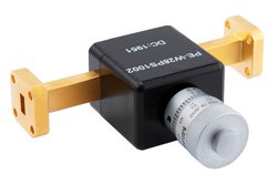 PE-W28PS1002 - 0 to 180 Degree WR-28 Waveguide Phase Shifter, From 26.5 GHz to 40 GHz, With a UG-599/U Flange