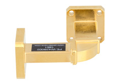 PE-W42B002A - WR-42 Instrumentation Grade Waveguide H-Bend with UG-595/U Flange Operating from 18 GHz to 26.5 GHz