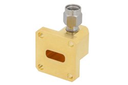 PE-W42CA002 - WR-42 UG-597/U Square Cover Flange to 2.92mm Male Waveguide to Coax Adapter Operating from 18 GHz to 26.5 GHz