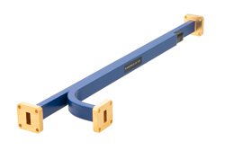 PE-W42CP004-20 - WR-42 Waveguide 20 dB Broadwall Coupler, UG-595/U Square Cover Flange, E-Plane Coupled Port, 18 GHz to 26.5 GHz, Brass Copper