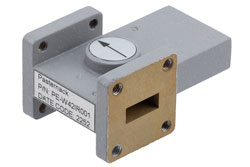 PE-W42IR001 - WR-42 Waveguide Isolator from 17.6 GHz to 26.7 GHz, 18 dB min Isolation, Cover Flange, Aluminum