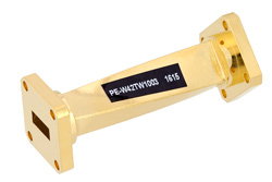 PE-W42TW1003 - WR-42 45 Degree Right-hand Waveguide Twist With a UG-595/U Flange Operating From 18 GHz to 26.5 GHz