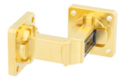PE-W51B001 - WR-51 Instrumentation Grade Waveguide E-Bend with UBR180 Flange Operating from 15 GHz to 22 GHz