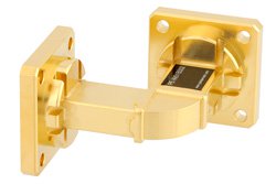 PE-W51B002 - WR-51 Instrumentation Grade Waveguide H-Bend with UBR180 Flange Operating from 15 GHz to 22 GHz