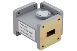 PE-W51CR001 - WR-51 Waveguide Circulator, 14.5 GHz to 22 GHz, 18 dB min Isolation, Cover Flange, Aluminum
