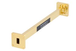 PE-W51S001-9 - WR-51 Instrumentation Grade Straight Waveguide Section 9 Inch Length with UG Square Cover Flange Operating from 15 GHz to 22 GHz
