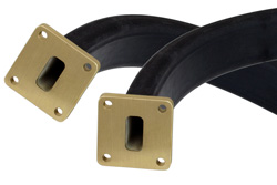 PE-W62TF005-36 - WR-62 Twistable Flexible Waveguide 36 Inch, UG-419/U Square Cover Flange Operating from 12.4 GHz to 18 GHz