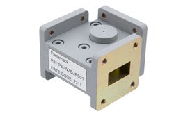 PE-W75CR001 - WR-75 Waveguide Circulator, 9.84 GHz to 15 GHz, 20 dB min Isolation, Cover Flange, Aluminum