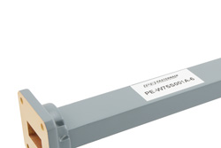 PE-W75S001A-6 - WR-75 Waveguide Section 6 Inch Length Straight Using UBR120 Flange With a 10 GHz to 15 GHz Frequency Range in Commercial Grade