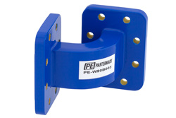 WR-90 Commercial Grade Waveguide E-Bend with CPR-90G Flange Operating from 8.2 GHz to 12.4 GHz