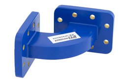 PE-W90B004 - WR-90 Commercial Grade Waveguide H-Bend with CPR-90G Flange Operating from 8.2 GHz to 12.4 GHz