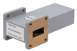PE-W90IR001 - WR-90 Waveguide Isolator from 8.2 GHz to 12.4 GHz, 18 dB min Isolation, Cover Flange, Aluminum