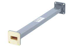 PE-W90S001-12 - WR-90 Commercial Grade Straight Waveguide Section 12 Inch Length with UG-39/U Flange Operating from 8.2 GHz to 12.4 GHz