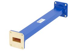 PE-W90S001-9 - WR-90 Commercial Grade Straight Waveguide Section 9 Inch Length with UG-39/U Flange Operating from 8.2 GHz to 12.4 GHz