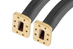 PE-W90SF007-12 - WR-90 Seamless Flexible Waveguide 12 Inch, CMR Flange Operating from 8.2 to 12.4 GHz