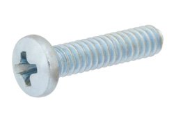 PE1006-3 - 4-40 Zinc Plated Screw 0.5 Inch Long Phillips in 100 Each Packages