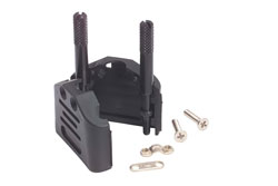 PE1028 - Hinged D-Sub Hood Kit, DB9/HD15 Black