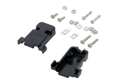 PE1035 - Assembled D-Sub Hood Kit, DB9/HD26 Black