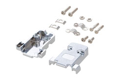 PE1037 - Assembled D-Sub Hood Kit, DB9/HD26 Metalized Chrome