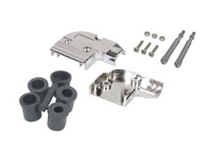 PE1048 - Right Angle Assembled D-Sub Hood Kit, DB9/HD15 Metal