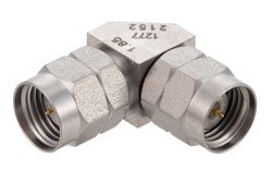 PE1277 - 1.85mm Male to 1.85mm Male Right Angle Adapter