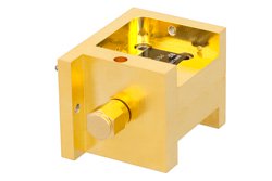 PE12D1003 - Waveguide Down Converter Mixer WR-19 From 40 GHz to 60 GHz, IF From DC to 18 GHz And LO Power of +13 dBm, UG-383/U Flange, U Band