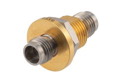 PE1339 - Hermetically Sealed 2.4mm Female to 2.4mm Female Bulkhead Mount Adapter, 50GHz VSWR1.35, MIL-STD-348B