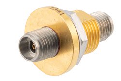 PE1341 - Hermetically Sealed 2.92mm Female to 2.92mm Female Bulkhead Mount Adapter, 40GHz VSWR1.25, MIL-STD-348B