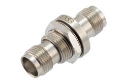 PE1353 - Hermetically Sealed TNC Female to TNC Female Bulkhead Mount Adapter, 18GHz VSWR1.35, MIL-STD 348B