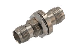 PE1355 - Hermetically Sealed TNC Female to TNC Female Bulkhead Mount Adapter, 18GHz VSWR1.35, MIL-STD 348B