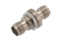 PE1360 - Hermetically Sealed TNC Female to TNC Female Bulkhead Mount Adapter, 18GHz VSWR1.35, MIL-STD 348B