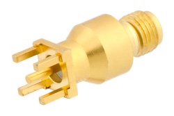 PE1401 - Rotary Joint Operating to 6 GHz SMA Female PCB Pin Connectors