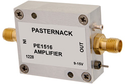 16 dBm P1dB, 100 MHz to 3 GHz, Gain Block Amplifier, 18 dB Gain, 6 dB NF, SMA